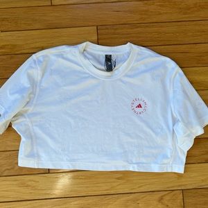 Stella McCarthy x Adidas white cropped T- Shirt